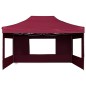 vidaXL Carpa plegable profesional y paredes aluminio rojo tinto 4,5x3m vidaXL Carpa plegable profesional y paredes aluminio rojo tinto 4,5x3m
