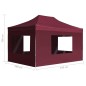 vidaXL Carpa plegable profesional y paredes aluminio rojo tinto 4,5x3m vidaXL Carpa plegable profesional y paredes aluminio rojo tinto 4,5x3m