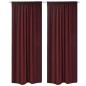 vidaXL Cortinas opacas 2 uds doble capa 140x245 borgoña ahorro energía vidaXL Cortinas opacas 2 uds doble capa 140x245 borgoña ahorro energía