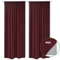 vidaXL Cortinas opacas 2 uds doble capa 140x245 borgoña ahorro energía vidaXL Cortinas opacas 2 uds doble capa 140x245 borgoña ahorro energía