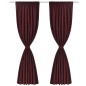 vidaXL Cortinas opacas 2 uds doble capa 140x245 borgoña ahorro energía vidaXL Cortinas opacas 2 uds doble capa 140x245 borgoña ahorro energía