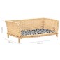 vidaXL Cesta para perros con cojín sauce natural 90x54x35 cm vidaXL Cesta para perros con cojín sauce natural 90x54x35 cm