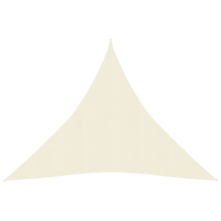 vidaXL Toldo de vela HDPE crema 160 g/m² 6x6x6 m