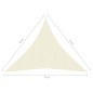 vidaXL Toldo de vela HDPE crema 160 g/m² 6x6x6 m vidaXL Toldo de vela HDPE crema 160 g/m² 6x6x6 m