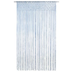 vidaXL Cortina de macramé algodón azul 140x240 cm