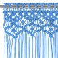 vidaXL Cortina de macramé algodón azul 140x240 cm vidaXL Cortina de macramé algodón azul 140x240 cm