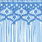 vidaXL Cortina de macramé algodón azul 140x240 cm vidaXL Cortina de macramé algodón azul 140x240 cm