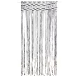 vidaXL Cortina de macramé algodón gris antracita 140x240 cm
