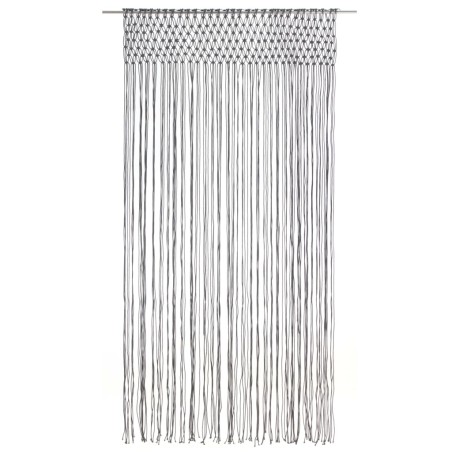 vidaXL Cortina de macramé algodón gris antracita 140x240 cm