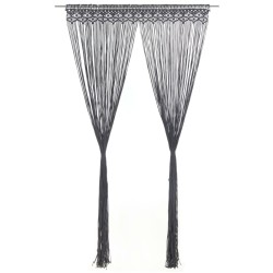 vidaXL Cortina de macramé algodón gris antracita 140x240 cm