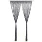 vidaXL Cortina de macramé algodón gris antracita 140x240 cm vidaXL Cortina de macramé algodón gris antracita 140x240 cm