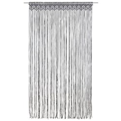 vidaXL Cortina de macramé algodón gris antracita 140x240 cm