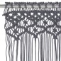 vidaXL Cortina de macramé algodón gris antracita 140x240 cm vidaXL Cortina de macramé algodón gris antracita 140x240 cm