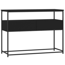 vidaXL Mesa consola madera de ingeniería negra 100x40x75 cm