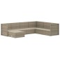vidaXL Set de muebles de jardín 7 pzas y cojines ratán sintético gris