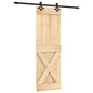 vidaXL Puerta corredera con herrajes madera maciza de pino 70x210 cm vidaXL Puerta corredera con herrajes madera maciza de pino 70x210 cm