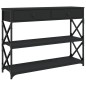 vidaXL Mesa consola madera de ingeniería negra 100x28x75 cm vidaXL Mesa consola madera de ingeniería negra 100x28x75 cm