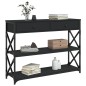 vidaXL Mesa consola madera de ingeniería negra 100x28x75 cm vidaXL Mesa consola madera de ingeniería negra 100x28x75 cm