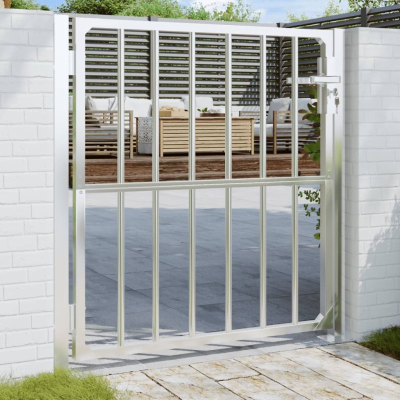 vidaXL Puerta de jardín de acero inoxidable 100x100 cm vidaXL Puerta de jardín de acero inoxidable 100x100 cm