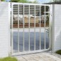 vidaXL Puerta de jardín de acero inoxidable 100x100 cm vidaXL Puerta de jardín de acero inoxidable 100x100 cm