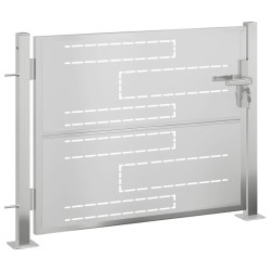 vidaXL Puerta de jardín de acero inoxidable 100x75 cm