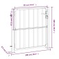 vidaXL Puerta de jardín de acero inoxidable 100x100 cm vidaXL Puerta de jardín de acero inoxidable 100x100 cm