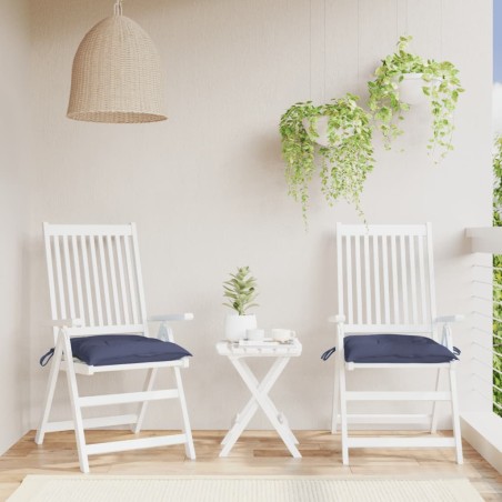 vidaXL Cojines para silla 2 uds tela Oxford azul marino 50x50x7 cm