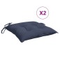 vidaXL Cojines para silla 2 uds tela Oxford azul marino 50x50x7 cm vidaXL Cojines para silla 2 uds tela Oxford azul marino 50x50x7 cm