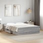 vidaXL Cama con cajones madera ingeniería gris Sonoma 140x190 cm vidaXL Cama con cajones madera ingeniería gris Sonoma 140x190 cm