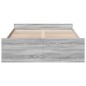 vidaXL Cama con cajones madera ingeniería gris Sonoma 140x190 cm vidaXL Cama con cajones madera ingeniería gris Sonoma 140x190 cm