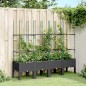 vidaXL Jardinera con enrejado PP negro 160x40x142,5 cm vidaXL Jardinera con enrejado PP negro 160x40x142,5 cm