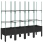 vidaXL Jardinera con enrejado PP negro 160x40x142,5 cm vidaXL Jardinera con enrejado PP negro 160x40x142,5 cm