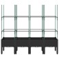 vidaXL Jardinera con enrejado PP negro 160x40x142,5 cm vidaXL Jardinera con enrejado PP negro 160x40x142,5 cm