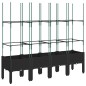 vidaXL Jardinera con enrejado PP negro 160x40x142,5 cm vidaXL Jardinera con enrejado PP negro 160x40x142,5 cm