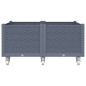 vidaXL Jardinera con ruedas PP gris 100x80x54 cm