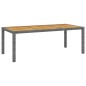 vidaXL Set de comedor de jardín 7 pzas y cojines ratán sintético gris vidaXL Set de comedor de jardín 7 pzas y cojines ratán sintético gris
