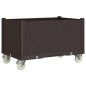 vidaXL Jardinera con ruedas PP marrón 80x50x54 cm vidaXL Jardinera con ruedas PP marrón 80x50x54 cm