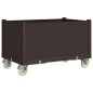 vidaXL Jardinera con ruedas PP marrón 80x50x54 cm vidaXL Jardinera con ruedas PP marrón 80x50x54 cm