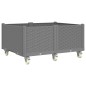 vidaXL Jardinera con ruedas PP gris claro 100x80x54 cm vidaXL Jardinera con ruedas PP gris claro 100x80x54 cm