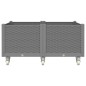 vidaXL Jardinera con ruedas PP gris claro 100x80x54 cm vidaXL Jardinera con ruedas PP gris claro 100x80x54 cm