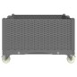 vidaXL Jardinera con ruedas PP gris claro 100x80x54 cm vidaXL Jardinera con ruedas PP gris claro 100x80x54 cm
