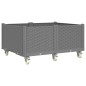vidaXL Jardinera con ruedas PP gris claro 100x80x54 cm vidaXL Jardinera con ruedas PP gris claro 100x80x54 cm