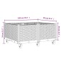 vidaXL Jardinera con ruedas PP gris claro 100x80x54 cm vidaXL Jardinera con ruedas PP gris claro 100x80x54 cm