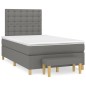 vidaXL Cama box spring con colchón tela gris oscuro 120x190 cm vidaXL Cama box spring con colchón tela gris oscuro 120x190 cm