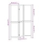 vidaXL Biombo separador de 3 paneles madera paulownia marrón oscuro vidaXL Biombo separador de 3 paneles madera paulownia marrón oscuro