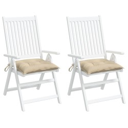 vidaXL Cojines de palets de jardín 2 uds tela Oxford beige 50x50x7 cm