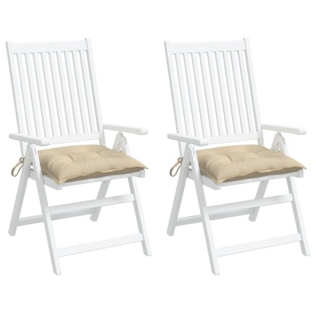 vidaXL Cojines de palets de jardín 2 uds tela Oxford beige 50x50x7 cm