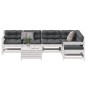 vidaXL Set muebles jardín 7 pzas con cojines madera maciza pino blanco vidaXL Set muebles jardín 7 pzas con cojines madera maciza pino blanco