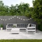 vidaXL Set muebles jardín 7 pzas con cojines madera maciza pino blanco vidaXL Set muebles jardín 7 pzas con cojines madera maciza pino blanco