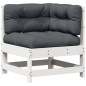 vidaXL Set muebles jardín 7 pzas con cojines madera maciza pino blanco vidaXL Set muebles jardín 7 pzas con cojines madera maciza pino blanco
